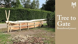 Making my second Field Gate using Roundwood Joinery and full size Trees