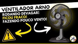 Ventilador Arno ficou fraco rodando devagar! Veja como desmontar o motor e encontrar o defeito