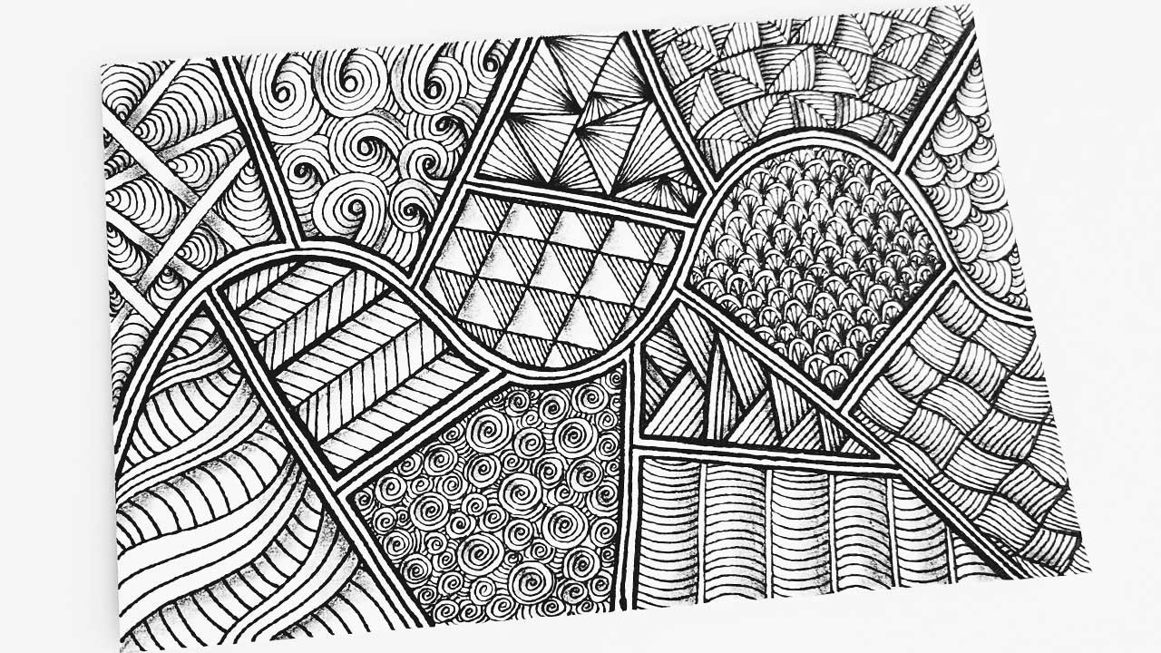 Zentangle Patterns For Beginners Step By Step Youtube