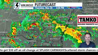 Arkansas: Scattered storms continue, but some spots get nothing!