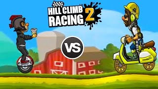 New Vehicle Update MonoWheel vs Scooter - Hill Climb Racing 2 Android GamePlay 2017
