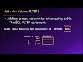 Topic 03, Part 04 - The SQL ALTER Statement