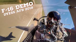 F-16 Demo Dyess Air Force Base 2018 - COCKPIT GOPRO & AUDIO