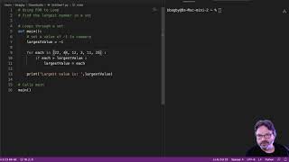 for loop find largest number