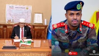 Taliyaha Ciidanka Qaranka iyo Taliyaha Ciidanka Booliska .Oo Hada Madaxweyne Cirro magacaabay