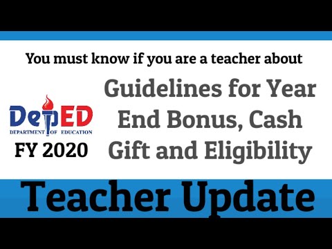 Guidelines On Year End Bonus, Cash Gifts And Eligibility FY 2020 - YouTube