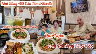 Cơm tấm ngũ vi,hů tiếu áp chảo giòn,thức ăn ngon quán sạch đẹp-405 cơm tấm & noodle 🍜