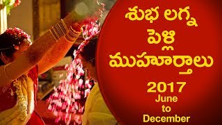 Shubha Muhurthalu |  శుభముహూర్తం  | June to Dec 2017 | Marriage  | Panchangam | Subha muhurtham