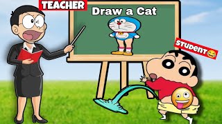 Shinchan and Nobita Became Teacher Gone Very Funny 🤣 Teacher Game