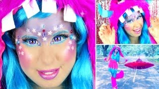 Cute & Colorful Glitter Monster/Alien Makeup & Halloween Costume!