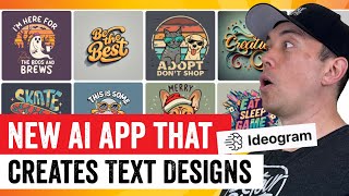 MIDJOURNEY CAN'T DO THIS! AI Tshirt Designs with TEXT! Full Tutorial -Ideogram for Print on Demand