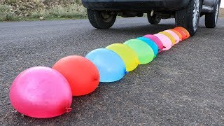 Crushing Crunchy & Soft Things by Car! EXPERIMENT: CAR vs WATER BALLOONS