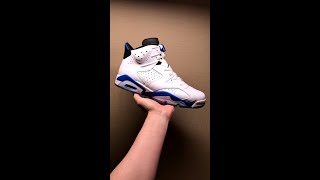 Air Jordan 6 Retro Sport Blue (2014) 纯原版本 AJ6 篮球鞋 白蓝 运动蓝 384664-107 莆田鞋貨源 微信dt8562