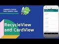 [FREE SOURCE CODE] RecyclerView and CardView  - Android Studio #2
