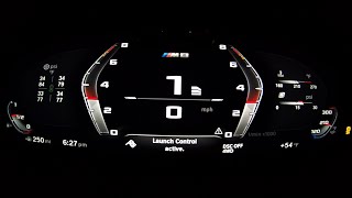 BMW M8 F93 S63 - Launch Control Set Up - Instrument Cluster Track Mode #bmw #m8 #launchcontrol #G3