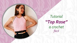 Top ROSE- tejido a crochet