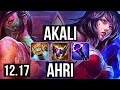 AKALI vs AHRI (MID) | 68% winrate, Legendary, 13/4/12 | EUW Master | 12.17