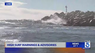 High surf warnings, advisories in effect across Ventura