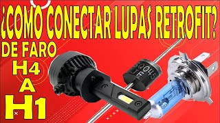 ✅COMO REALIZAR RETROFIT A UN FARO H4✅CONEXION ELECTRICA CON DIODOS SUPER FACIL✅LUPAS CHINAS✅3.5/3