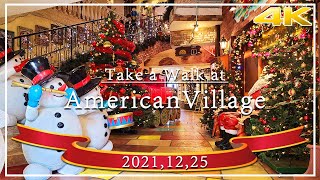 [4K Okinawa walk] Take a walk at American Village on Christmas day/Mihama/Chatan/Japan/4K Vlog