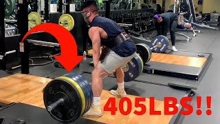 405LB Deadlift @153 LB bodyweight!!! (Road to 495lbs!!)