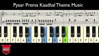 Pyaar Prema Kaadhal Theme Music ( HOW TO PLAY ) Music Notes