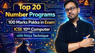 Top 20 Java Number Programs Using While Loop | ICSE Board Prep 🚀
