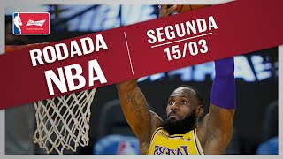 RODADA NBA 15/03 - NOITE FANTÁSTICA DE HARDEN, LEBRON IMPLACÁVEL, TOP 10 E MUITO MAIS!
