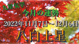 【今月の運勢 】八白土星2022年11月7日～12月6日【九星気学】