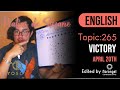 265. VICTORY - APR 20TH - MATIAS DE STEFANO - ENGLISH EDIT WITH MEDITATION