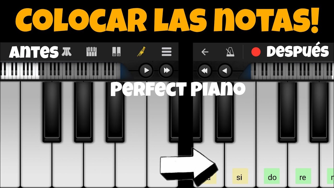 Perfect Piano - Como Colocar Las Notas En La Teclas |Guitarra Sin ...