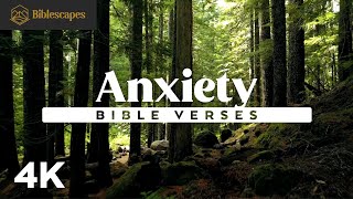 Bible Verses on Anxiety | 4K | 15 Minutes | 80+ Scriptures | Audio Bible + Music