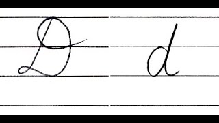 【筆記体レッスン】アルファベット D d　Cursive alphabet