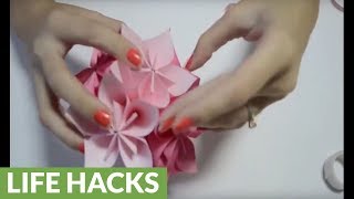 DIY paper crafts: How to fold an origami flower ball
