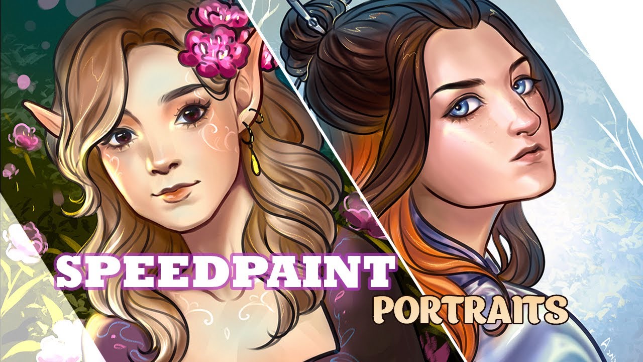 Semi Realistic Portraits Speedpaint Youtube