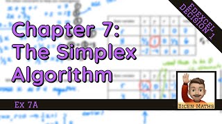 Simplex Algorithm 1 • More than 2 variables and slack variables • D1 Ex7A • 💻