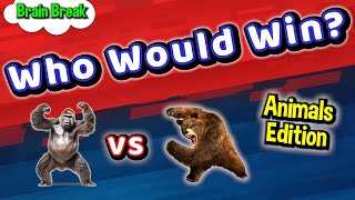 Who Would Win? Workout! (Animals Edition) - Family Fun Fitness Activity - Brain