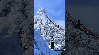 10月19日老君山突降大雪，期待的雪景不远了。#shorts