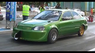 Randy Bissessar Green Goblin All Motor Honda 10.68 @ 127 MPH @ Street To Track 3 Drags 2023