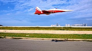 Full Video PPAS F-5 turbine with Swiwin SW80 on tarmac | 4K crop from 8K | Insta360 Ace Pro 2