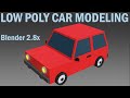 Blender 2.8x Low Poly Car Modeling (easily)