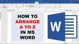 How To Arrange Alphabetically in Word Document (2023)