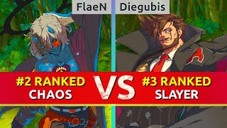 GGST ▰ FlaeN (#2 Ranked Happy Chaos) vs Diegubis (#3 Ranked Slayer). High Level Gameplay