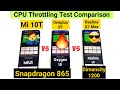 Realme X7 Max vs Oneplus 8T vs Mi 10T CPU Throttling Test Comparison Which is Stable Performance 🤔🔥🔥