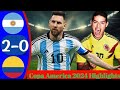 Argentina vs Colombia 2-0 All Gools & Highlights. Copa America