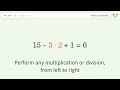 Master Order of Operations: Solve 15-3*2+1=6 Step by Step!