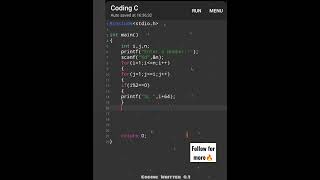 Normal pattern tutorial video ll C programming language ll ๐ฏ๐ง #coding #short #language