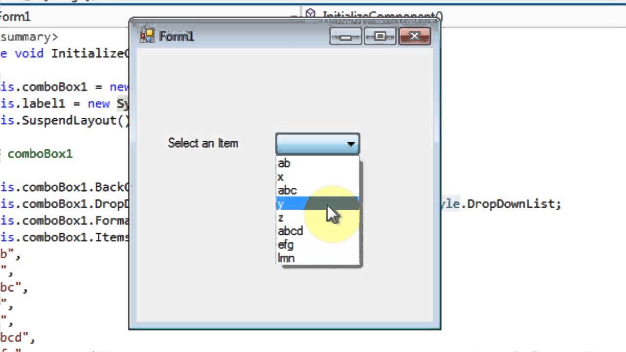 Combobox vb. Комбо бокс c#. WINFORMS combobox. Windows forms combobox. Combobox items c#.