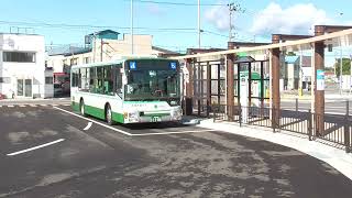 青森駅西口　青森市営バス 沖館・新田線 野木和団地行き発車　2023.10.07