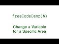 Basic CSS - Change a variable for a specific area - freeCodeCamp